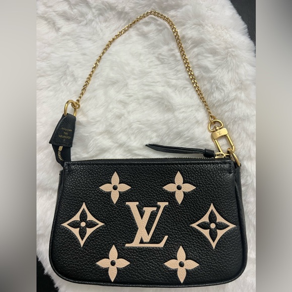 USED Louis Vuitton Bicolor Monogram Empreinte Leather Mini Pochette  Accessoires